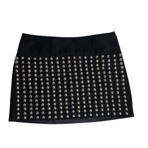 Britney Spears Candies Vintage Black Silver Studded Mini Skirt Juniors Size 5